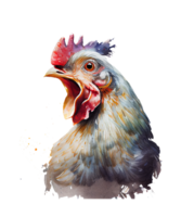 Funny Chicken Sublimation watercolor png