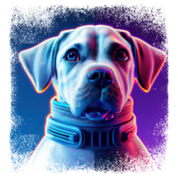 cyberpunk perro sublimación ai generativo png