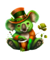 Koala Patricks Day Watercolor png