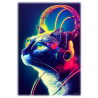 Cyberpunk Cat Sublimation png