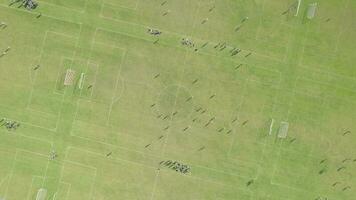 Bird's Eye View of Football Matches at Hackney Marshes in London video