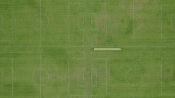 Aerial View of the Empty Football Pitches at Hackney Marshes in London video
