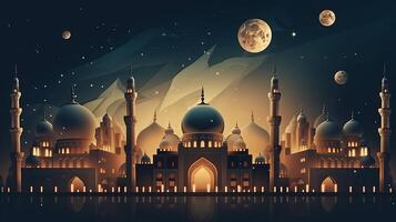 Ramadan holiday background. Illustration photo