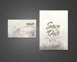 Wedding invitation with abstract watercolor background vector