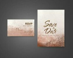 Wedding invitation with abstract watercolor background vector