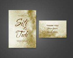 Wedding invitation with abstract watercolor background vector