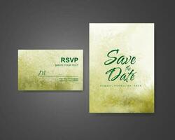 Wedding invitation with abstract watercolor background vector