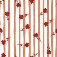 Little flower seamless pattern in naive art style. Decorative floral ornament wallpaper. vector