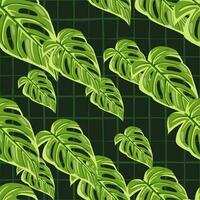 Jungle leaf seamless pattern. Exotic botanical texture. Floral background. Decorative tropical palm leaves wallpaper. vector