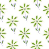 Hand drawn floral wallpaper. Cute flower seamless pattern. Naive art style. vector