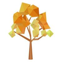 Abstract low poly tree icon isolated. Geometric polygonal style. 3d low poly. vector