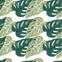 Jungle leaf seamless pattern. Exotic botanical texture. Floral background. Decorative tropical palm leaves wallpaper. vector