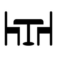 Dining Table Icon Design vector