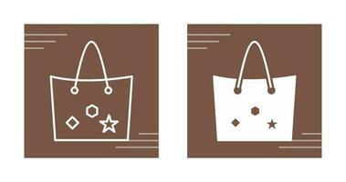 Bag with Tags Vector Icon