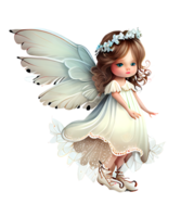 Little White Fairy Girl Watercolor png