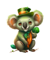 Koala Patricks Day Watercolor png