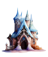 Snow Palace Watercolor Clipart png