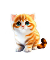 carino gattino sublimazione clipart ai generativo png