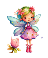 Little Fairy Girl Watercolor Sublimation png