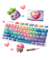 Valentin clavier aquarelle ai génératif png