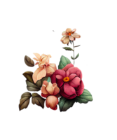 floral traverser aquarelle ai génératif png