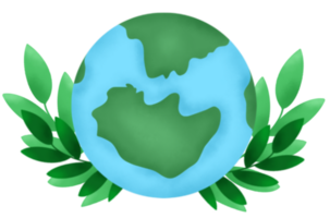 illustration de la terre dessinée à la main png