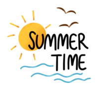 hand drawn summer element png