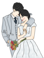 ilustração de casamento desenhada à mão png
