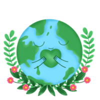 hand drawn earth illustration png