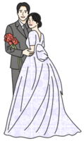 hand gezeichnete hochzeitsillustration png