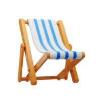 3D Beach Chair Render Illustration png