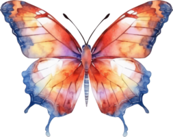 mariposa acuarela ilustración. ai generado png