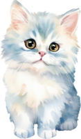 fofa gatinha gato aquarela. ai gerado png