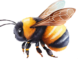 abeja acuarela ilustración. ai generado png