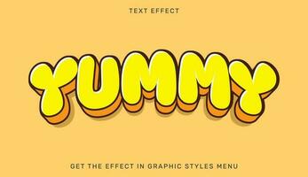 Vector illustration of yummy text effect