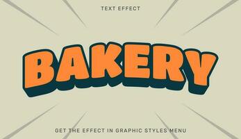 Bakery editable text effect template vector