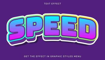 editable velocidad texto efecto en 3d estilo vector