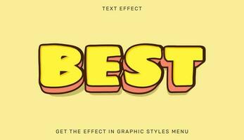 Best editable text effect in 3d style vector