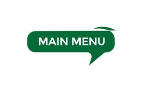 main menu vectors.sign label bubble speech main menu vector