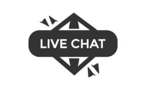 live chat vectors.sign label bubble speech live chat vector