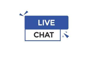 live chat vectors.sign label bubble speech live chat vector