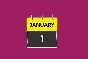 january 1 calendar date reminder,calendar 1 january date template vector