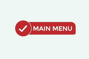 main menu vectors.sign label bubble speech main menu vector