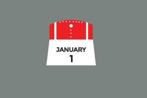 january 1 calendar date reminder,calendar 1 january date template vector