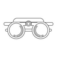 eye health test lens icon vector