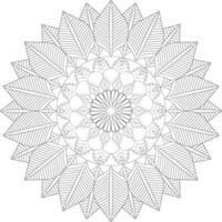 vector dibujo para colorante libro. geométrico floral modelo. contorno dibujo en un blanco antecedentes. mándala