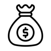 Money bag vector icon