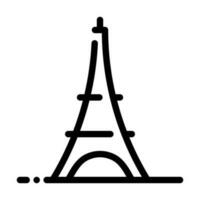 Eiffel tower landmark icon vector
