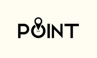 Point Typography Text Logo Design. Point Typographic Word Logo Vector Design For Business Company.