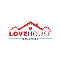 Love House Icon Logo Design Template vector